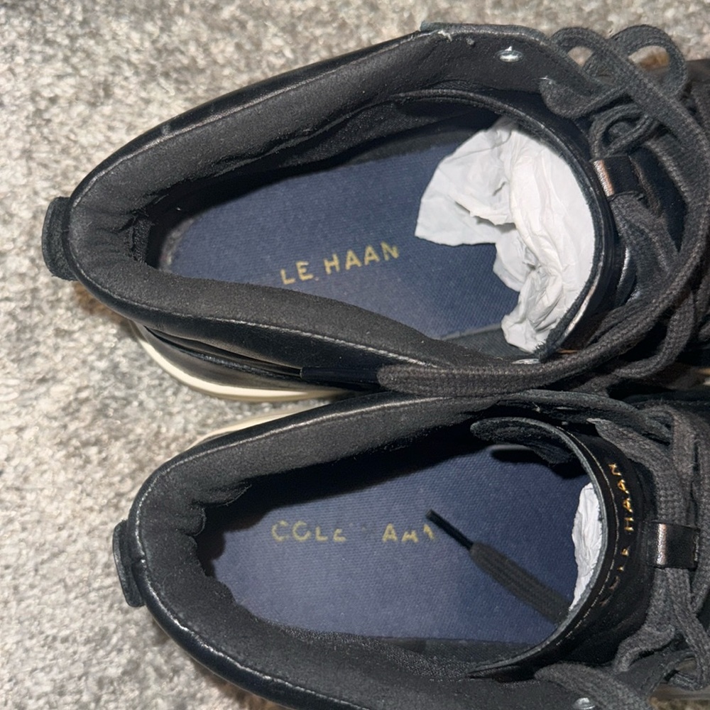 Cole Haan Men's Grand Crosscourt Modern Black and White Hight Top Sneakers - Picture 4 of 5